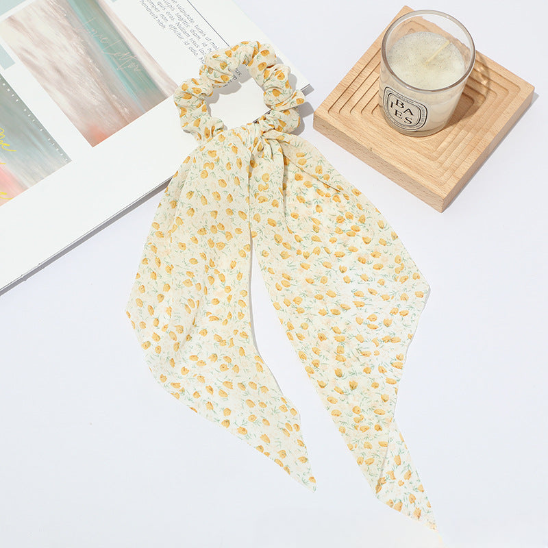 Wholesale of New Fresh Girl Fragmented Flowers Sweet Fabric Hair Scrunchies
